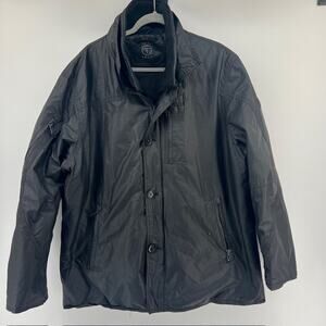 Tumi Tech Softshell Water Repellent Parka Field Jacket Mens XXL Black Lined Vent